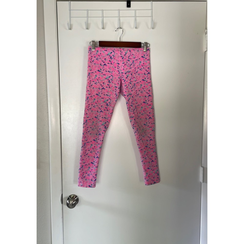 Vineyard vines pink camo whale print leggings Girls size Large